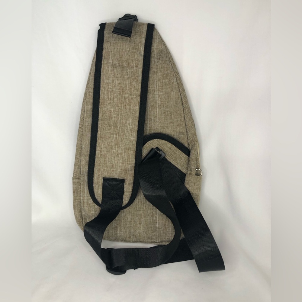NuPouch Shoulder Sling Bag, NWOT, Tan, Charging Port - Picture 6 of 7